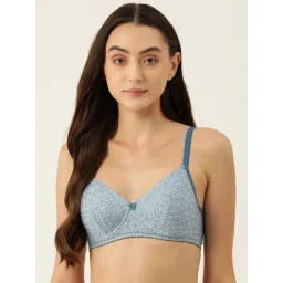 Leading Lady Blue Printed Full Coverage Padded T-Shirt Bra-picture-35