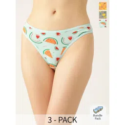 Leading Lady Multicolor Printed Thongs Panty - Pack of 3-picture-42