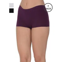 leading lady Pack of 3 Boyshorts with Elasticated Waist-picture-44