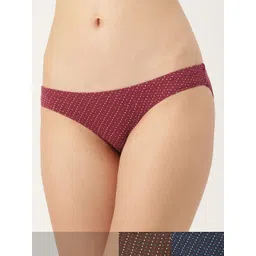 Leading Lady Pack of 3 Women Printed Cotton Low-Rise Bikini Briefs BK-5006-3-picture-25