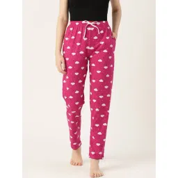 Leading Lady Pink Printed Lounge Pants-picture-25