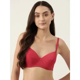 Leading Lady Red Full Coverage Padded T-Shirt Bra-picture-12