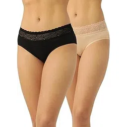 leading lady Solid Hipster Underwear for Women | Cotton Blend Fabric 2 Way Stretch | Mid Waist Hipster | Pack of 3 | Stylish Undergarments |-picture-36