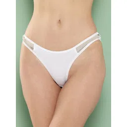 Leading Lady White Solid Low-Rise Solid Bikini-picture-21
