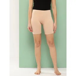 Leading Lady Women Nude-Coloured High-Rise Lounge Shorts-picture-23