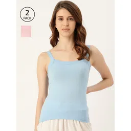 Leading Lady Women Pack of 2 Pure Cotton Solid Camisoles-picture-40