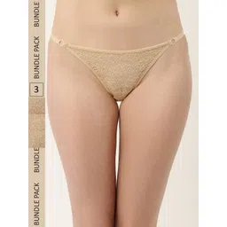 Leading Lady Women Pack of 3 Mid Rise Printed Thongs TG-7006-SKN-3-picture-22