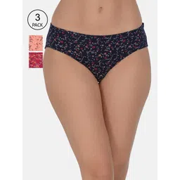 Leading Lady  Women Pack of 3 Printed Cotton Mid-Rise Hipster Briefs HP-P-9052-picture-11
