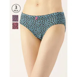 Leading Lady Women Pack of 3 Pure Cotton Printed Basic Briefs HP-9015-3-picture-43