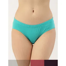 Leading Lady Women Pack of 3 Solid Mid-Rise Hipster Briefs HIP-9027-3-picture-18