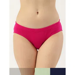 Leading Lady Women Pack of 3 Solid Pure Cotton Hipster Briefs HIP-9025-3-picture-22