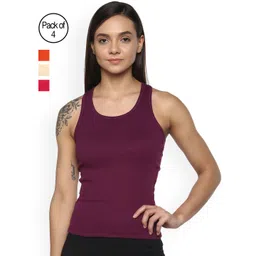Leading Lady Women Pack of 4 Camisoles m-SARA-4 image 1