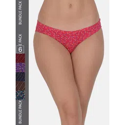 Leading Lady Women Pack Of 6 Pure Cotton Bikini Briefs BKN-5005-5006-6-picture-41