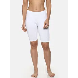 Leading Lady Women White Solid Lounge Shorts c-short-picture-24