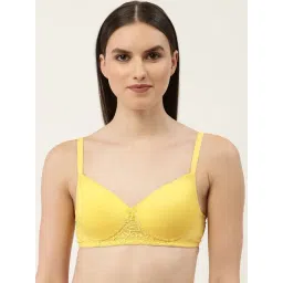 Leading Lady Yellow Full Coverage T-Shirt Bra-picture-19