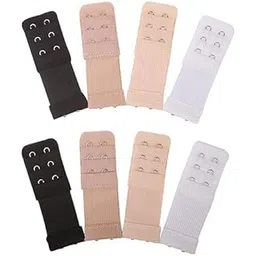 leadwort Bra Extender 3 Hooks, 8-Pack, Multi-Colour Set - Black, Beige, Nude and White-picture-30
