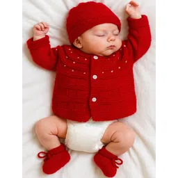 LeafBird Infant Pack Of 4 Pure Wool Baby Apparel Gift Set-picture-31