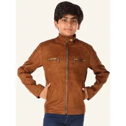 Leather Retail Boys Suede Biker Jacket-picture-22