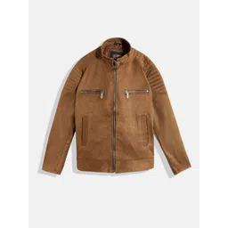 Leather Retail Boys Suede Faux Leather Biker Jacket-picture-49