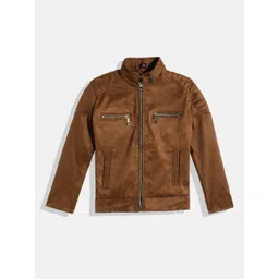 Leather Retail Boys Suede Lightweight Leather Jacket-picture-20