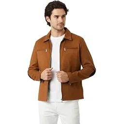 leather retail Collar Suede Jacket For Men's-picture-39