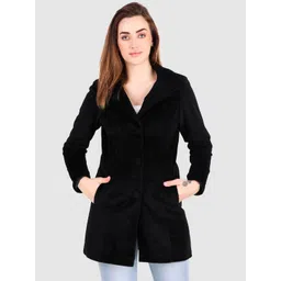 Leather Retail Lapel Collar Longline Tailored Jacket-picture-28
