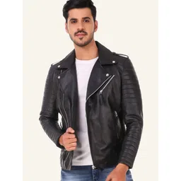 Leather Retail Men Biker Jacket-picture-27