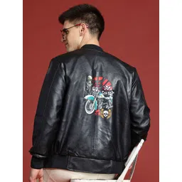 Leather Retail Men Lightweight Biker Jacket-picture-15