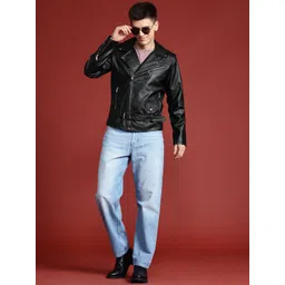 Leather Retail Men Lightweight Biker Jacket image 2