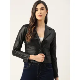 Leather Retail Women Camouflage Striped Lightweight Crop Denim Jacket with Patchwork-picture-19