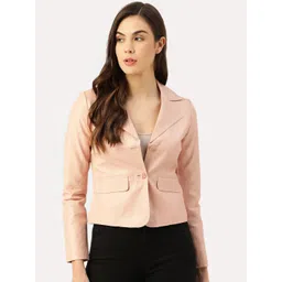 Leather Retail Women  Crop Outdoor Tailored Jacket-picture-11