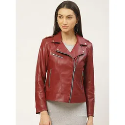 Leather Retail Women Outdoor Biker Jacket-picture-29