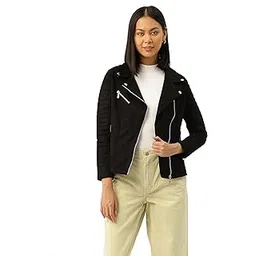 leather retail Women's Suede Faux Leather Jacket-picture-17