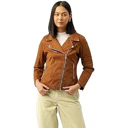 leather retail Women's Suede Faux Leather Jacket-picture-25