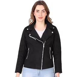 leather retail Women's Suede Faux Leather Jacket-picture-20