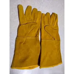 Leather Safety Glove - Welding 16 Inch Gloves with Extra Padded Palm Leather High Temperature Hot Thermal Work Safety Heavy Duty image 1