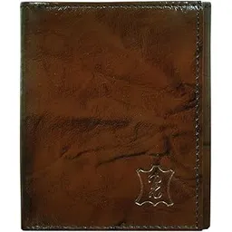 Leather Wallet, Brown, Bifold Style, Genuine Leather with Embossed Logo-picture-24