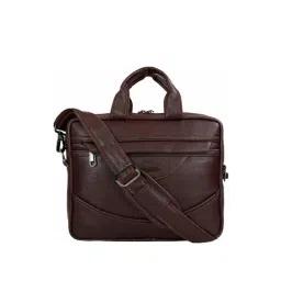 Leather World Brown Synthetic Medium Laptop Messenger Bag-picture-35