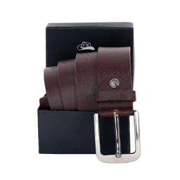 Leather World Men Brown Leather Formal Belt-picture-24