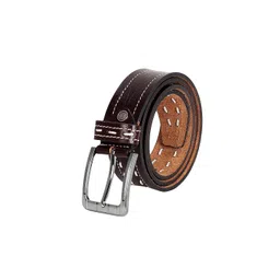 Leather World Men Brown Leather Formal Belt-picture-23