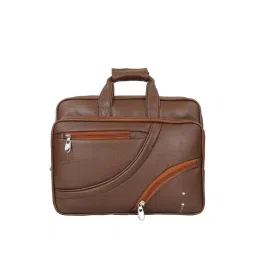 Leather World Tan Synthetic Medium Laptop Messenger Bag-picture-21