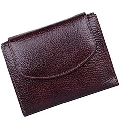 leatherstile Genuine Leather 9 Cards Slots RFID Protection | 1 ID Slots | Women Purse with Button Closure (Brown)-picture-29