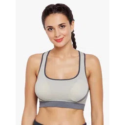 Lebami Grey Solid Non-Wired Lightly Padded Bralette Bra 3601-Grey_34-picture-41