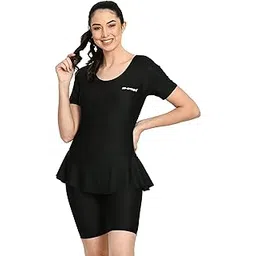 lebami Marble Twirl V-Flex Swim Dress I Women Swimwear I Swim Wear for Women I Frock Style I Swimming Costume for Women I One-Piece Swimsuits I Swimsuit for Women-picture-23