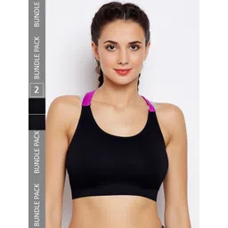 Lebami Pack Of 2 Dry Fit Full Coverage Lightly Padded Workout Bra With All Day Comfort-picture-33