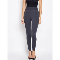 Lebami Women Grey Solid Thermal Bottoms image 1