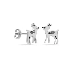 LeCalla Girls 925 Sterling Silver Plated Animal Shaped Studs-picture-32