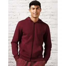 LECOWAR Men Hooded Solid Bomber Jacket-picture-22