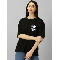 LECOWAR Women Printed Applique T-shirt-picture-20