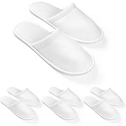 lediverse White Disposable Slippers, Cotton Hotel, Salons, Spa Slippers for Women and Men, Breathable Non-Slip Slippers for Hotel, Guests,Travel/bathroom slippers (Pack Of 4)-picture-29